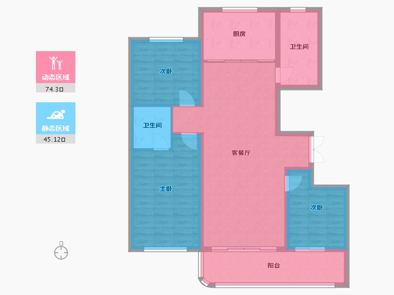 山东省-潍坊市-恒信东方名著-108.26-户型库-动静分区