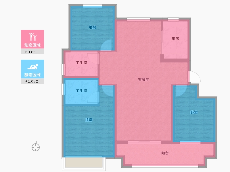 山东省-聊城市-谷山和园-91.04-户型库-动静分区