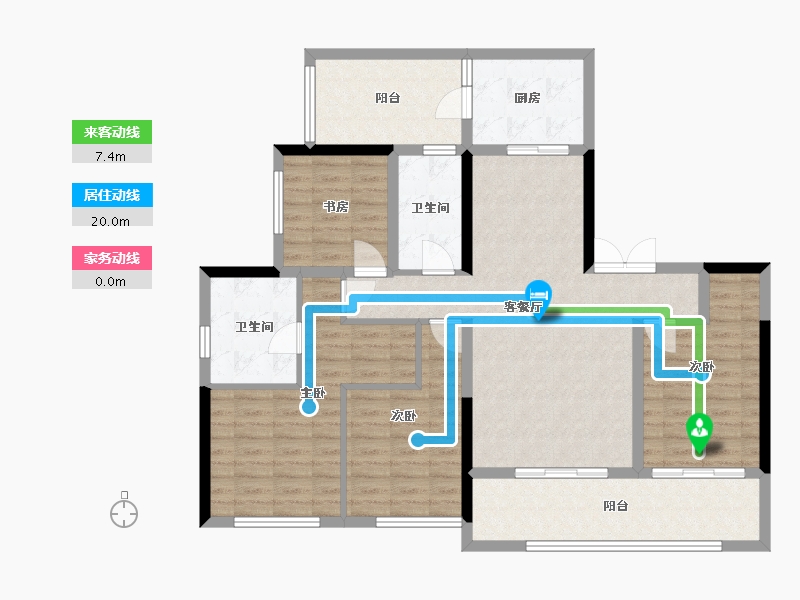 四川省-成都市-滨江领樾-98.00-户型库-动静线