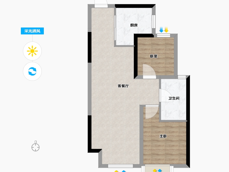 新疆维吾尔自治区-乌鲁木齐市-冶建悦珑湾-62.00-户型库-采光通风