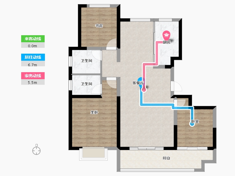 山东省-聊城市-泰和景园(东区)-98.31-户型库-动静线