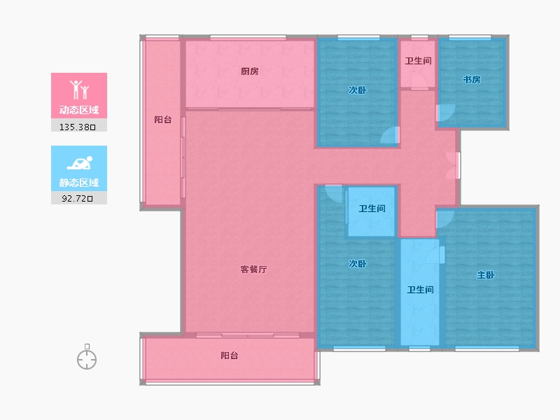 山东省-潍坊市-恒信东方名著-209.26-户型库-动静分区