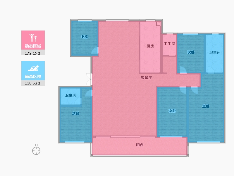 山东省-潍坊市-恒信东方名著-228.92-户型库-动静分区