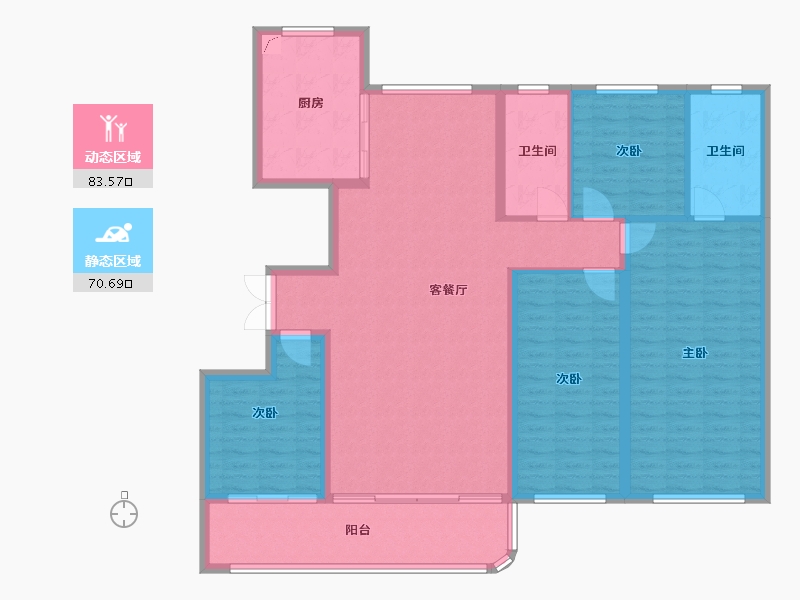 山东省-潍坊市-恒信东方名著-140.58-户型库-动静分区