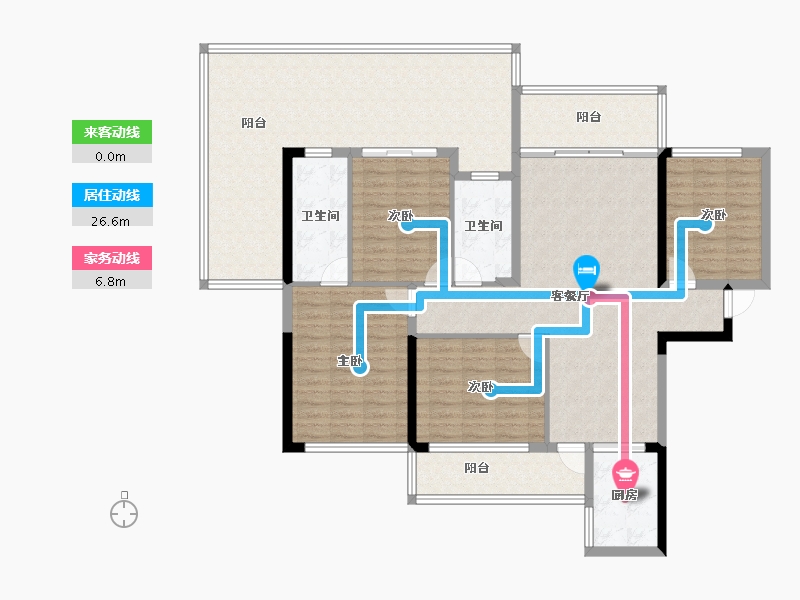 贵州省-黔南布依族苗族自治州-龙城悦玺公馆-147.67-户型库-动静线