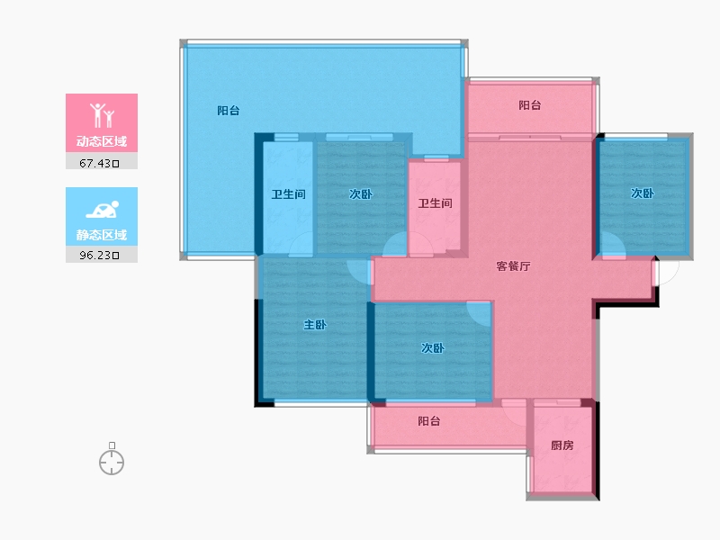 贵州省-黔南布依族苗族自治州-龙城悦玺公馆-147.67-户型库-动静分区