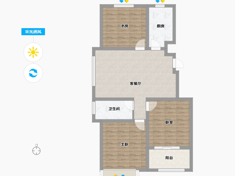 山东省-聊城市-谷山和园-81.12-户型库-采光通风