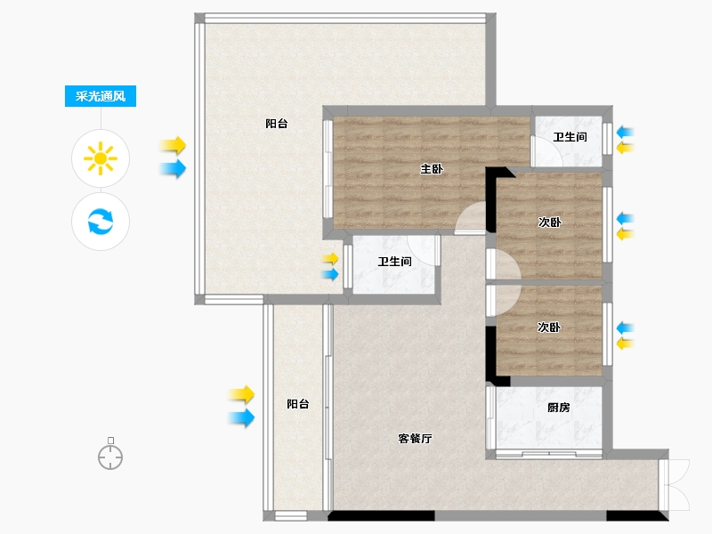 贵州省-黔南布依族苗族自治州-龙城悦玺公馆-102.40-户型库-采光通风