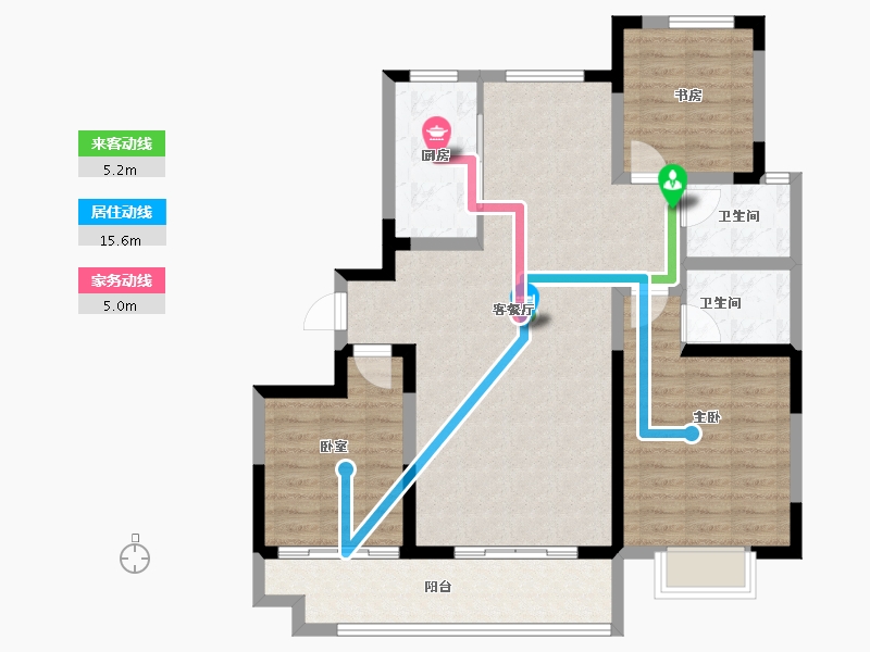 山东省-聊城市-泰和景园(东区)-98.61-户型库-动静线