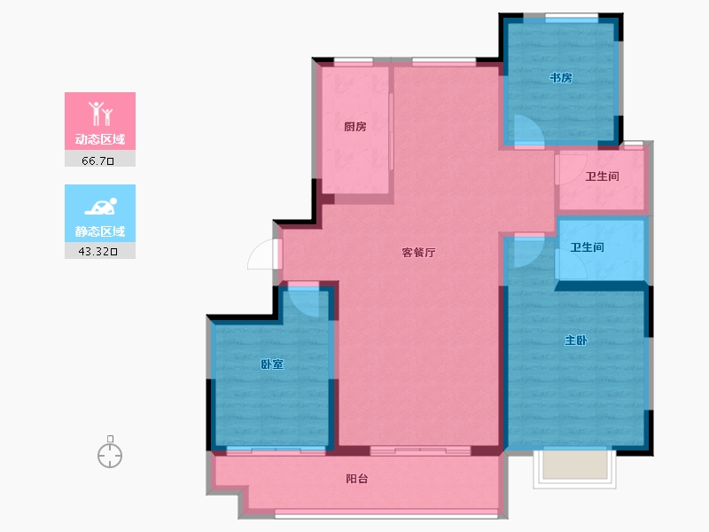 山东省-聊城市-泰和景园(东区)-98.61-户型库-动静分区