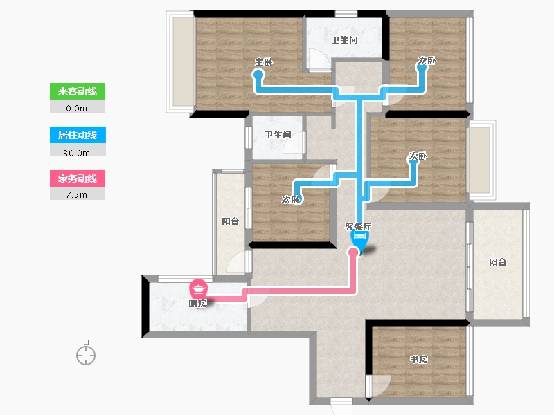 广西壮族自治区-崇左市-南湖三千院-125.00-户型库-动静线