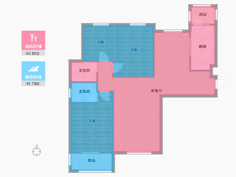 山东省-青岛市-宝龙国际社区-104.50-户型库-动静分区