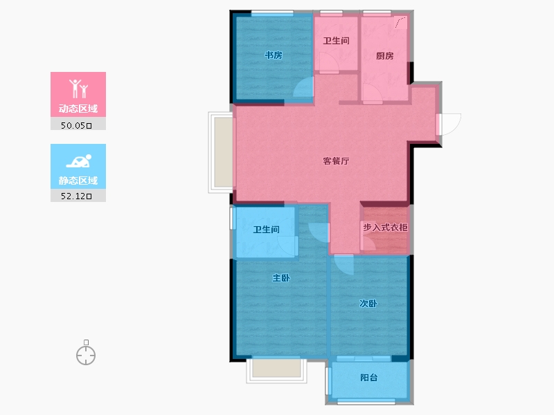 江苏省-南京市-江宁金茂悦-92.00-户型库-动静分区