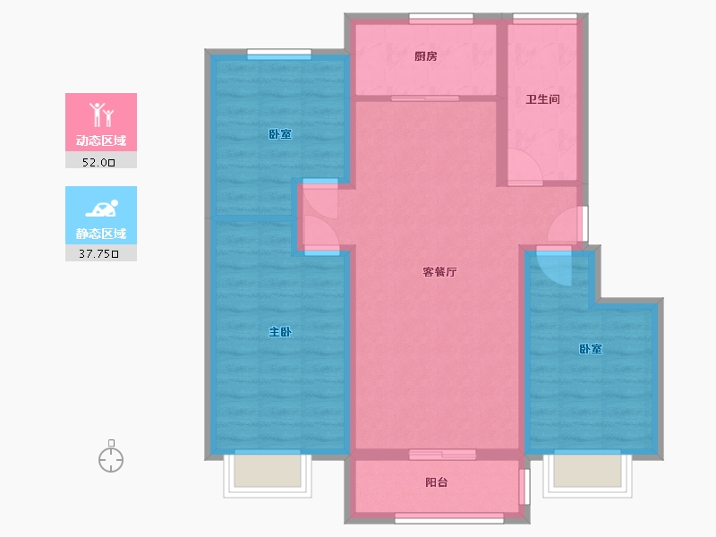 山东省-德州市-壹品原筑-97.00-户型库-动静分区