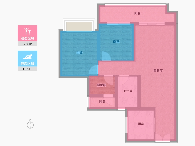 广东省-佛山市-保利智慧云城-64.00-户型库-动静分区