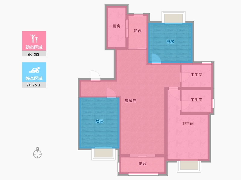 上海-上海市-万里雅筑-100.00-户型库-动静分区