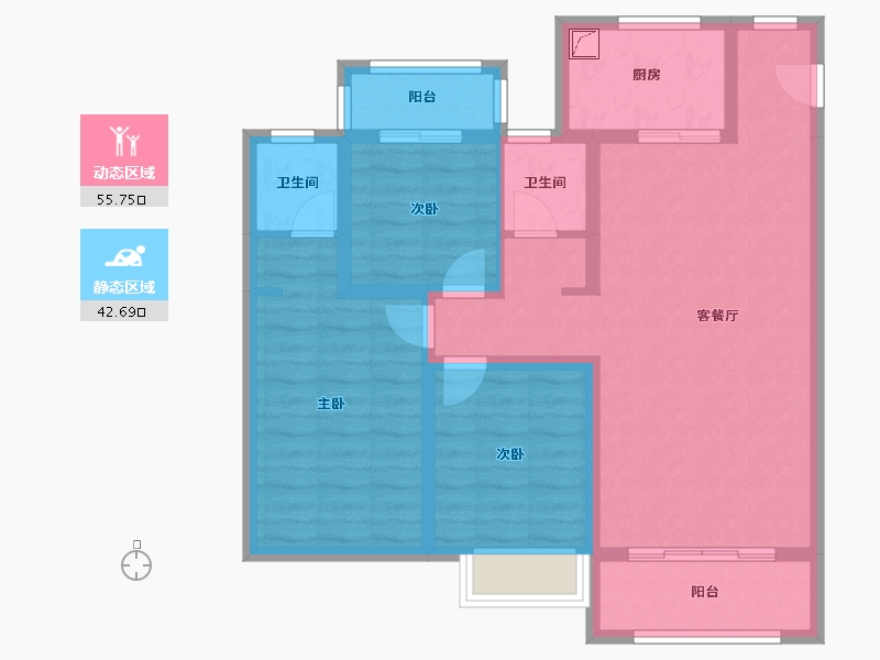 陕西省-安康市-天一城市之光翰林府-98.00-户型库-动静分区