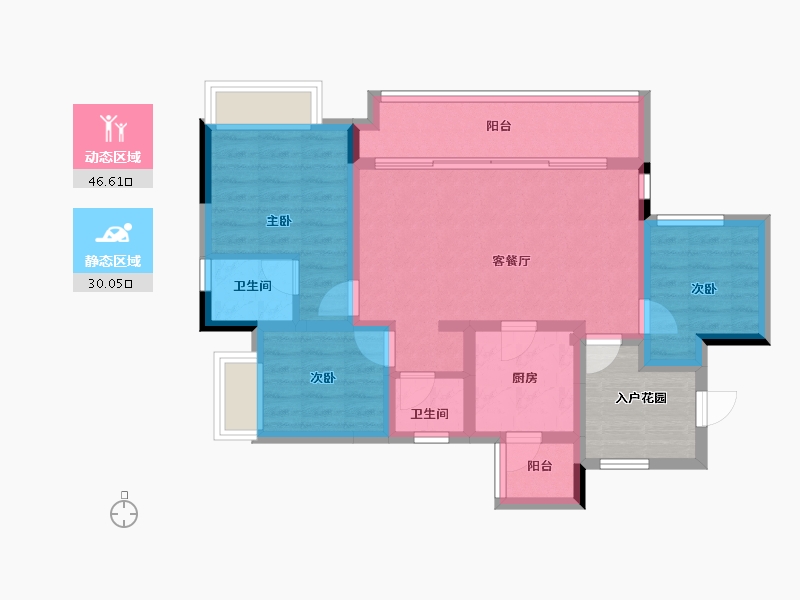 四川省-眉山市-万达星光宸樾-73.10-户型库-动静分区