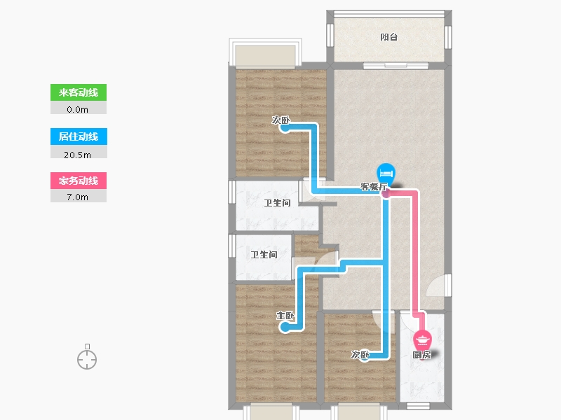 福建省-三明市-开元天成-96.00-户型库-动静线