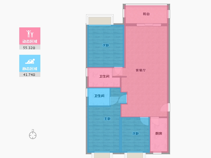 福建省-三明市-开元天成-96.00-户型库-动静分区