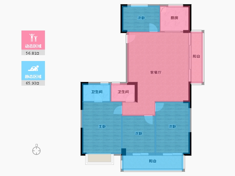 浙江省-台州市-枫雅嘉园-112.95-户型库-动静分区