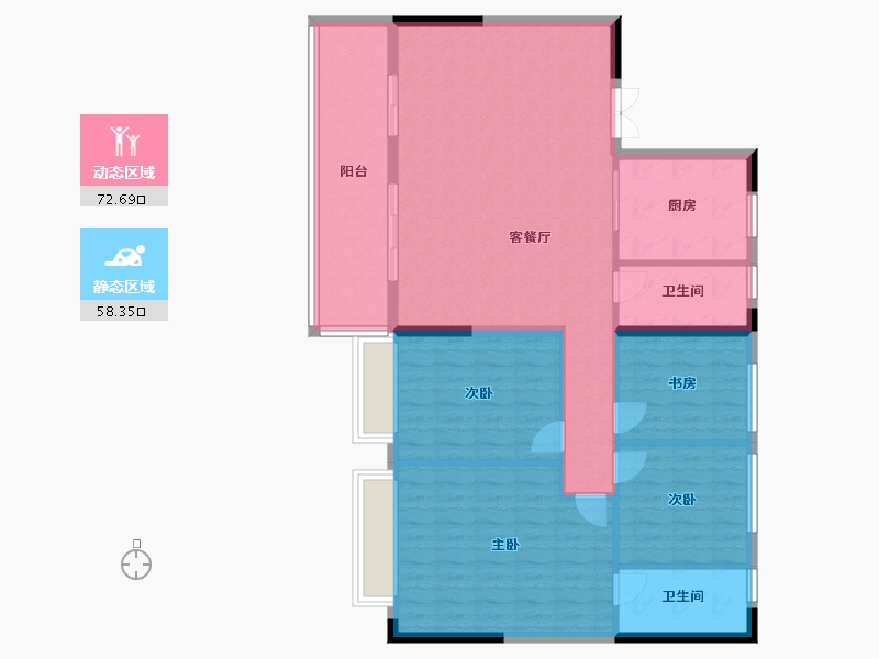 四川省-眉山市-碧桂园城央首府-120.00-户型库-动静分区