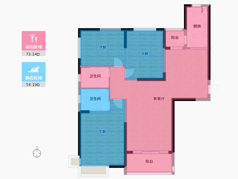 辽宁省-辽阳市-恒大绿洲-117.00-户型库-动静分区