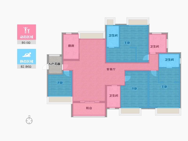 广东省-广州市-桐悦花园-150.00-户型库-动静分区