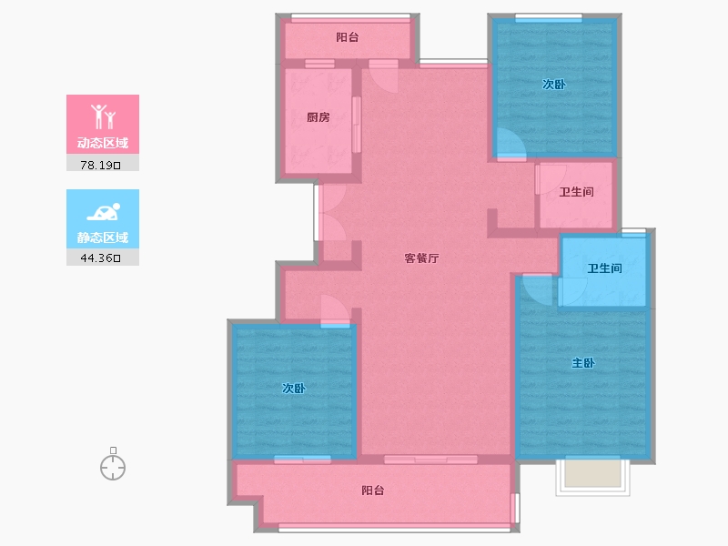 河南省-信阳市-四季花城牡丹园-116.29-户型库-动静分区