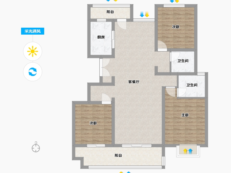 河南省-信阳市-四季花城牡丹园-116.29-户型库-采光通风