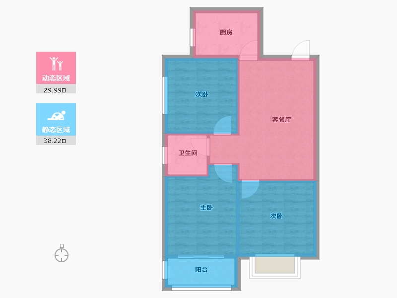 山东省-潍坊市-帝景国际-69.00-户型库-动静分区