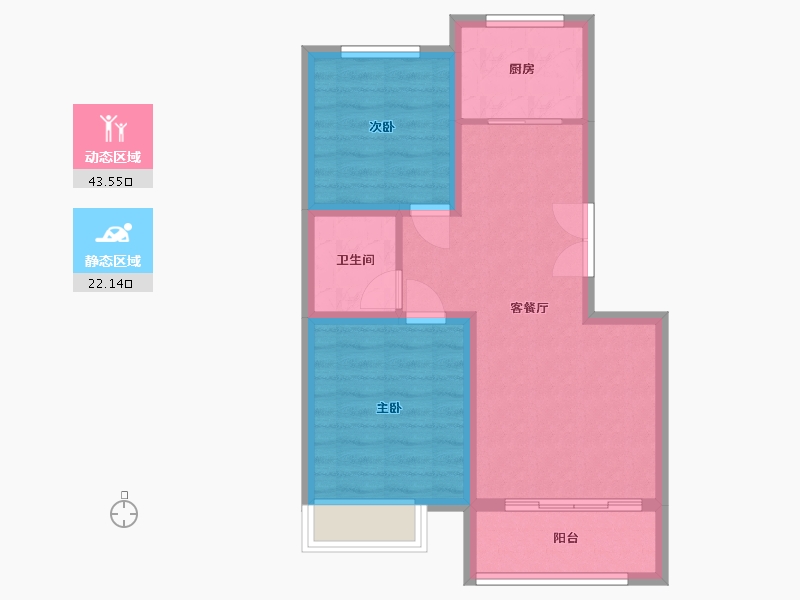 河北省-沧州市-天成云玺-80.00-户型库-动静分区