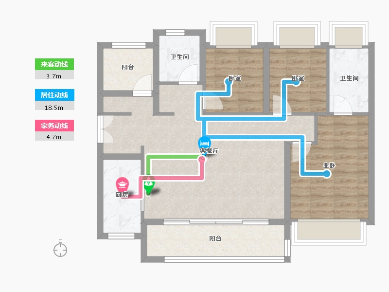 广东省-佛山市-美的金地新明珠凤翔湾壹号-80.80-户型库-动静线