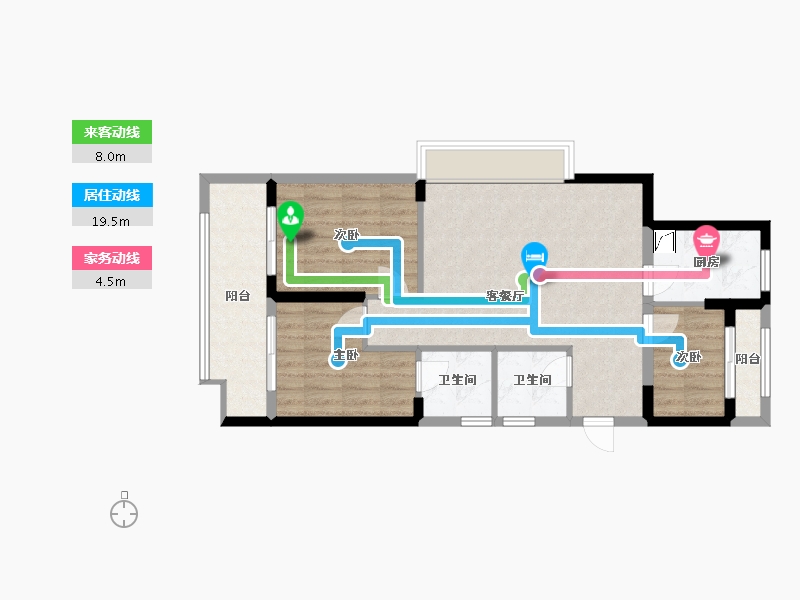 浙江省-嘉兴市-华梦锦园-93.00-户型库-动静线