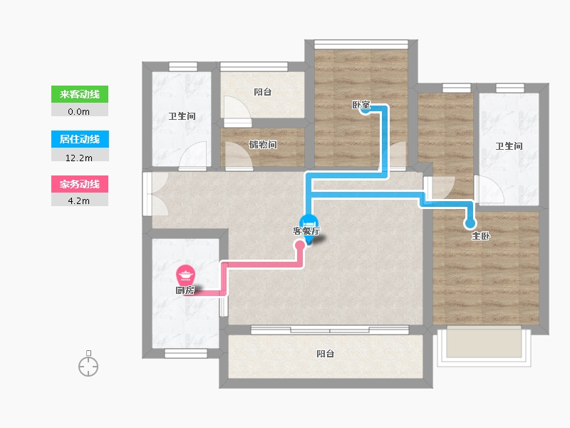 广东省-佛山市-保利智慧云城-70.68-户型库-动静线