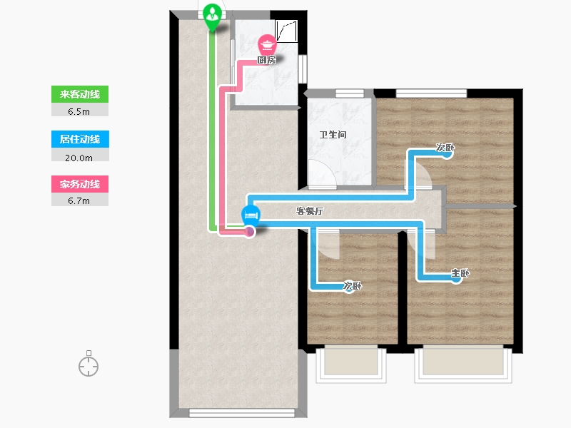 山西省-太原市-长风东街新沟路交汇口向北200米-89.00-户型库-动静线