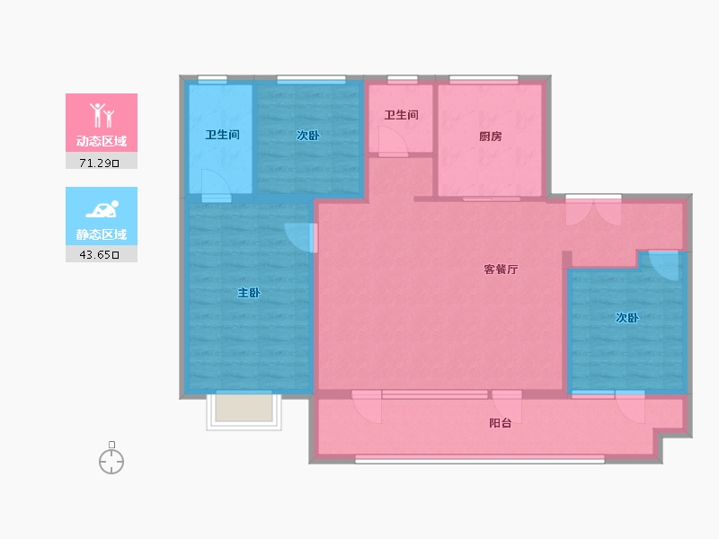 山东省-潍坊市-中南林清月-103.20-户型库-动静分区