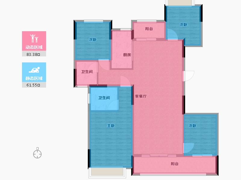 湖南省-长沙市-建发玖洲合玺-131.56-户型库-动静分区