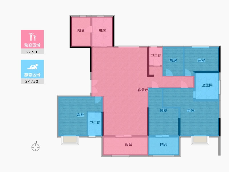 浙江省-台州市-碧桂园仙宸府-180.00-户型库-动静分区