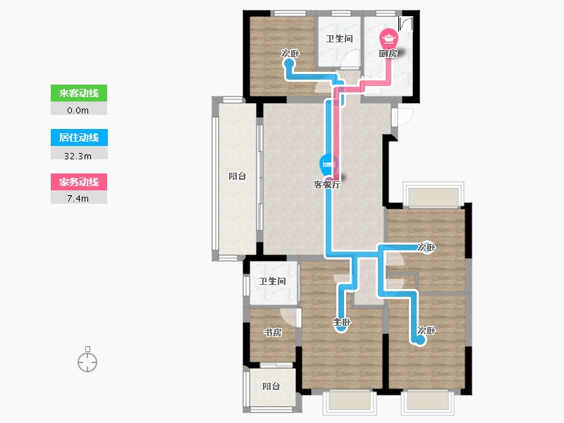 江苏省-泰州市-水岸康城-114.00-户型库-动静线