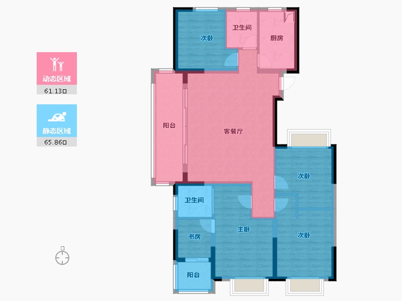 江苏省-泰州市-水岸康城-114.00-户型库-动静分区