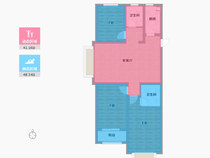 山西省-晋中市-陶乐佳苑-95.00-户型库-动静分区