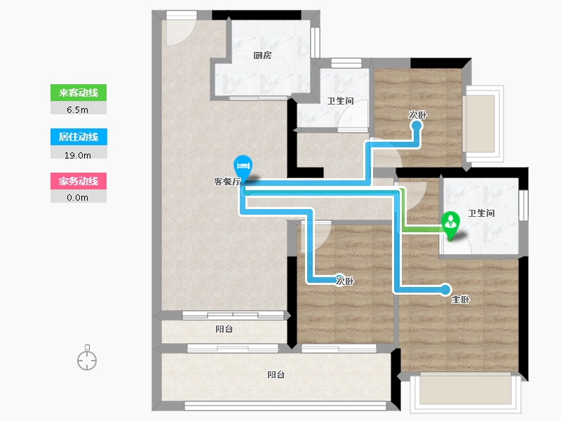 广东省-珠海市-仁恒滨海湾-73.44-户型库-动静线