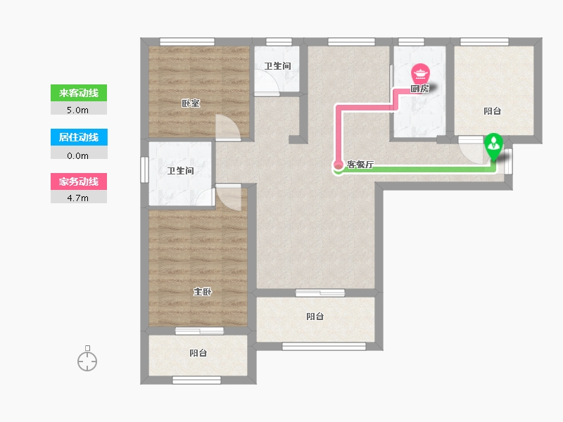 湖南省-长沙市-红星嘉和苑二期-90.00-户型库-动静线