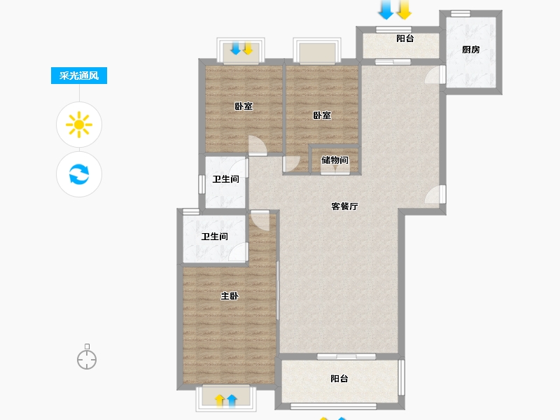 福建省-福州市-澳前安置小区-117.90-户型库-采光通风