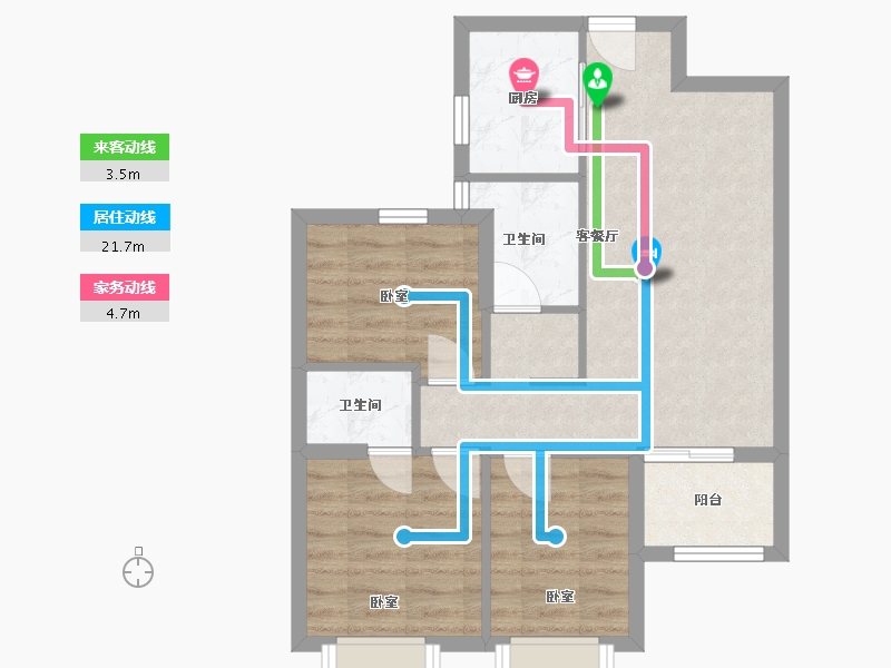 福建省-三明市-开元天成-70.09-户型库-动静线