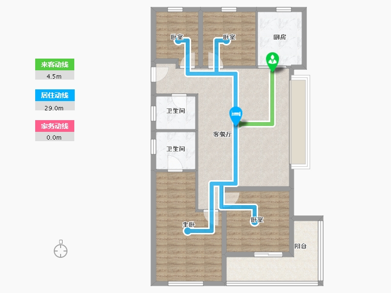 浙江省-杭州市-西房良语云缦-100.00-户型库-动静线