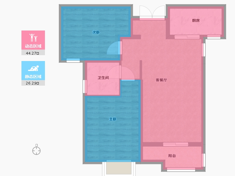 陕西省-西安市-御锦城-15期悦珑湾-87.00-户型库-动静分区