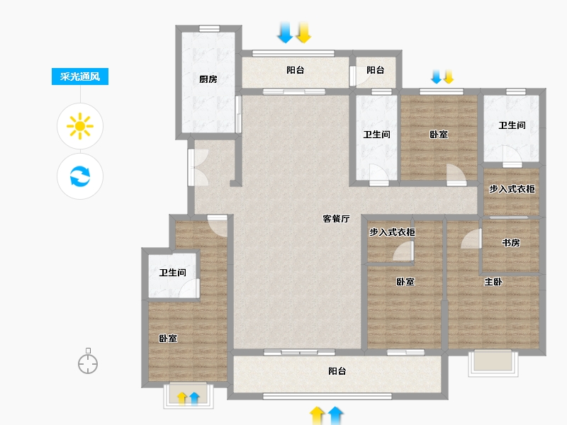 山东省-潍坊市-和園-168.00-户型库-采光通风