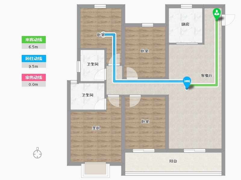 浙江省-杭州市-西房良语云缦-101.61-户型库-动静线